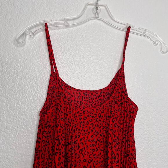 H&M Womens Size 0 Red Animal Print Sleeveless Scoop Neckline Camisole - Picture 16 of 16